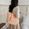 Jelly Color Pvc Clear Tote Bag Women Commute Shoulder Bag Large Capacity Waterproof Shopper Pouch Transparent Top Handle Handbag