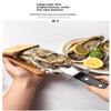 Stainless Steel Oyster Shucking Knife Non Slip Handle Wooden Holding Base For Home Kitchen Seafood Cooking Restaurant Use