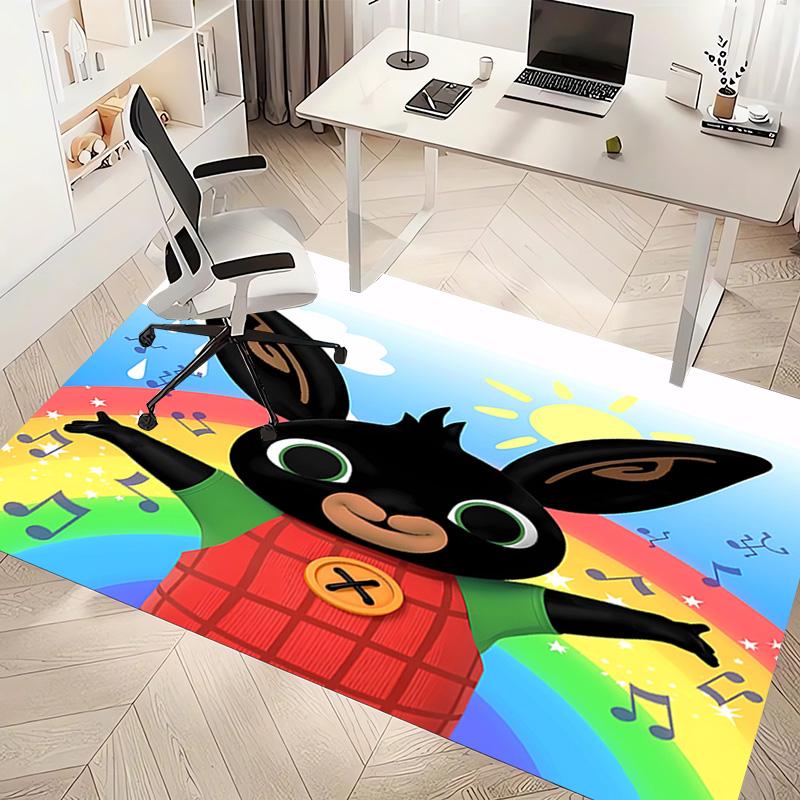1pc Bing Print Area Rug - Soft, Washable Non-Slip Indoor Mat, Living Room, Home Office Decorative Rug,Office Decorative