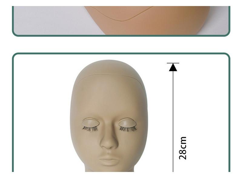 Realistic Silicone Mannequin Head for Eyelash Extension Practice with Removable Eyelids