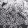 Handmade Crafts Plastic Crochet Loop Rings Clear Semitransparent Rubber O-Ring 2cm Round Crochet Knitted Ring Crafting Supplies