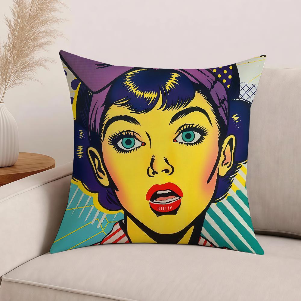 Fashion Pop Comic Portrait Pillow Case Office Cushions Suitable For Sofa Car Bedroom Decorative Cushion Cover