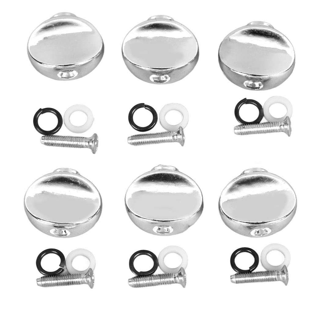 6Pcs Guitar Tuning Peg Buttons Metal Easy to Install Tuner Knobs Replacement for Acoustic Electric Guitar