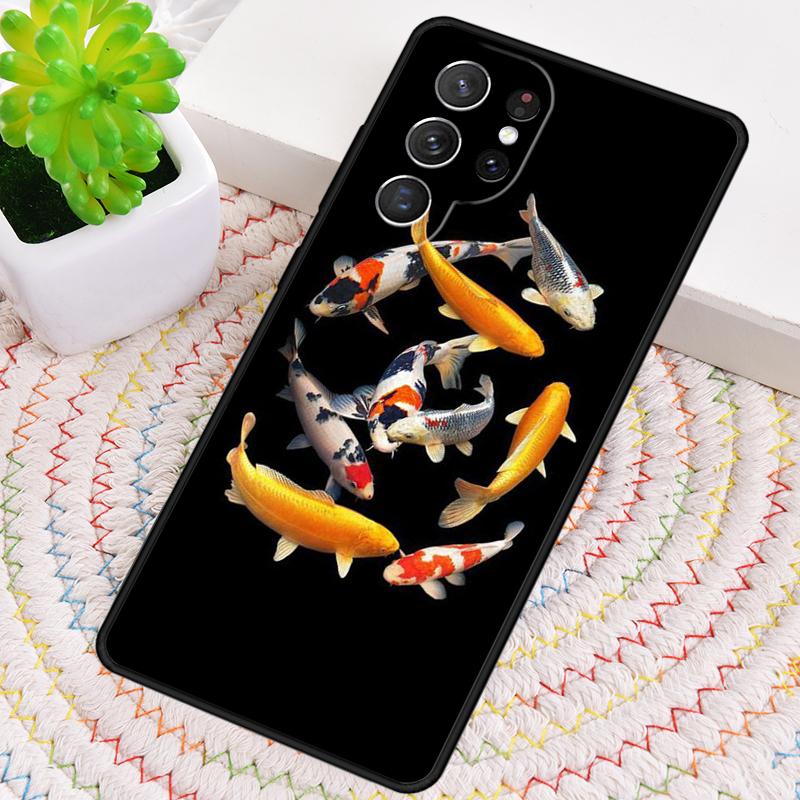 Japanese Koi Fish Art Silicone Phone Case For Samsung Galaxy Note 10 Pro S26 S25 S24 S23 S22 S21 Plus S25Ultra Capa Cover