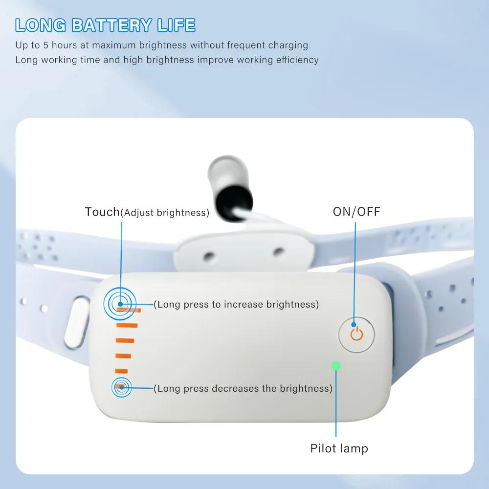 Wireless 5w headlamp, brightness adjustable