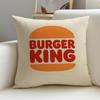 Cushion Cover Cushion Cover Pillowcase, Anti-Mite Invisible Zipper, Linen Sofa Cushion B-Burger K-King