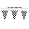 10m Longer Black and White Checkered Flag Theme Party Supplies Race Car Birthday Banner Decoration Birthday Decoration