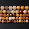 Gold Jaden Achate Stein Natur Runde Perlen 15" Strang Glatte Lose Zwischenperlen 4/6/8/10/12mm für Schmuckherstellung DIY Armbänder Zubehör