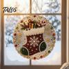 Holiday Party Crafting Accessories Christmas Faux Pearl Painting Hanging Ornament Kit, DIY 3D Beads Multi Layered Bead Art Craft, Acrylic Gem
