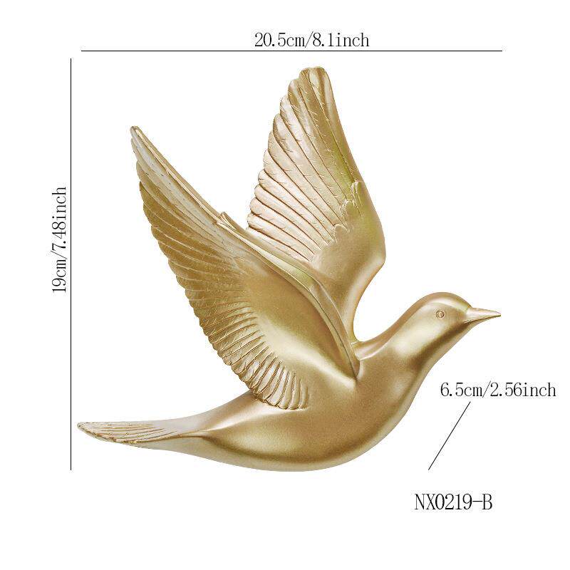 Europäischer dreidimensionaler Vogel-Wandschmuck Schwalbe Wandbehang Abstrakte Tierornamente Heimwanddekoration