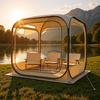 Transparent PVC Dome Tent: 360-Degree View, Portable Quick-Setup Bubble House for Outdoor Camping