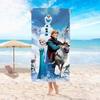 Princess Style Cartoon Printed Microfiber Beach Towel Soft Water Absorbent Bath Towel For Girls