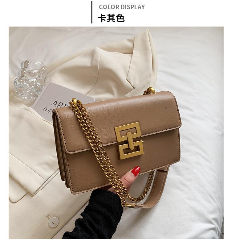 

Ретро мода белая цепочка маленькая квадратная сумка простой тренд сумка на плечо женская 2025 новая европейская и американская кроссбоди подмышечная сумка хаки