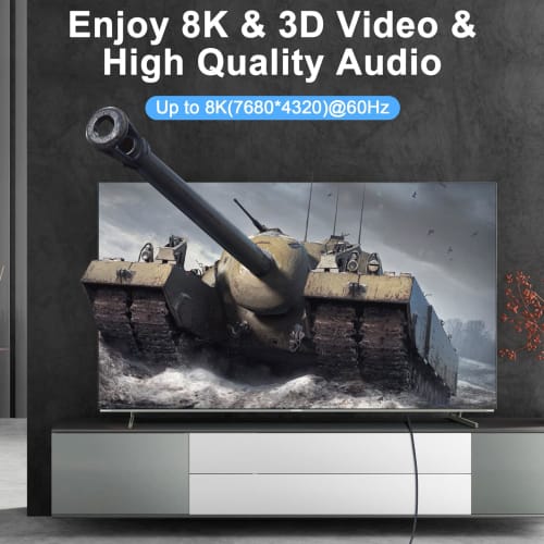 Thsucords Flexible Thin 8K 4K DisplayPort Cable 3M Certified Ultra Slim DisplayPort 1.4 Cord Compatible with 8K@60Hz 4K@120Hz 32.4Gbps Compatible with