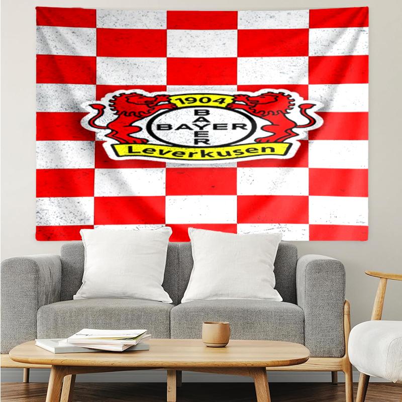 Bayer Leverkusen Print Tapestry, Backdrop, Easy Setup, Ideal for Bedroom, Office & Living Room, with Aesthetic Wall Hanging Decor.