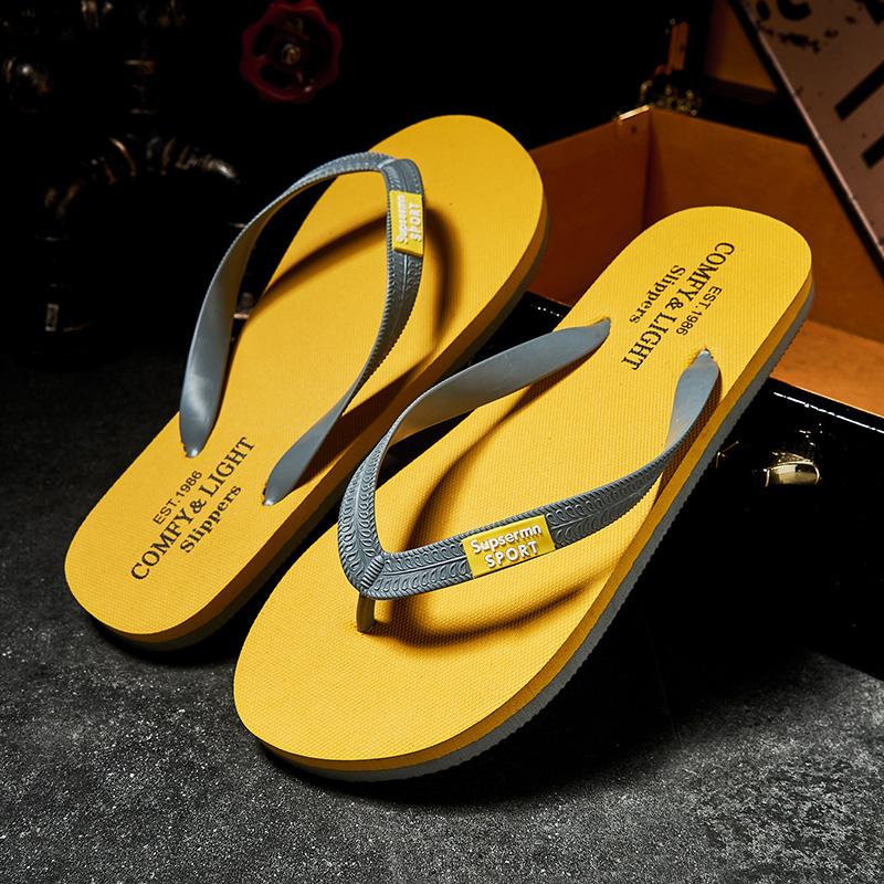 

Модные мужские шлепанцы PARZIVAL высокого качества, летние пляжные шлепанцы, мужские модные повседневные пляжные тапочки с мягкой подошвой, обувь для отдыха на природе 45 жёлтый