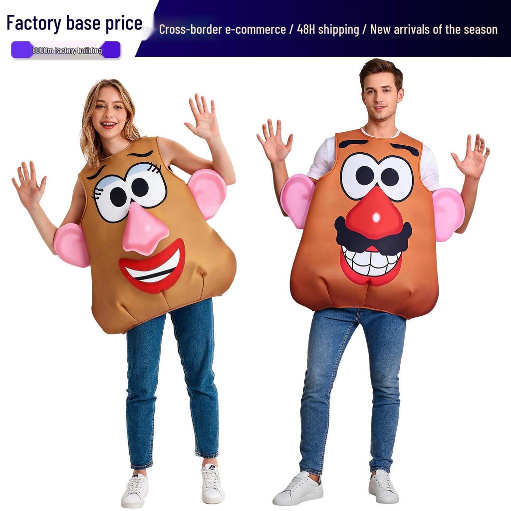 Toy Story Mr. & Mrs. Potato Head Couples Costume for Halloween Parent-Child Party.