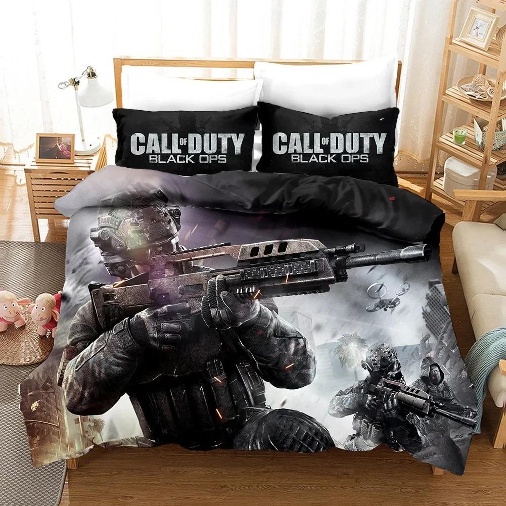 Drukowany w 3D Zestaw pościeli Call Of Duty Kołdra i poszewka na poduszkę do domu
