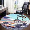 1pc Racing Pup Office Round Area Rug,  Mat Suitable ForOffice, Under Office Chairs Bedroom Living Room Home Decor, Room Deco