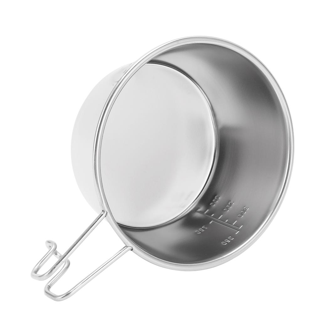 450ml Camping Camping Cup Stainless Steel Camping Bowl Stackable Portable Camping Cup for Hiking