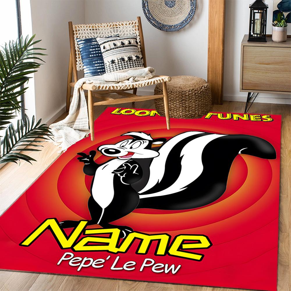 Looney Sweet Tweet Adventure Customizable Name Floor Rug Office Rug Perfect for Playrooms Outdoor Living Rooms Dormitory Antislip Carpet Decorate Offi