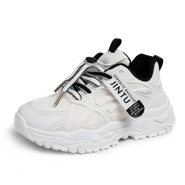 Girls Lightweight Dad Shoes Breathable Spring and Summer New Children's Fashion Soft-soled White Shoes Boys Casual Sports Shoes Trend