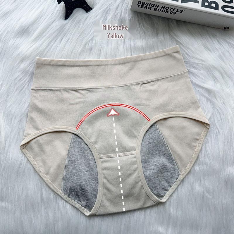 Bannore Women's Plus Size High-Waisted Leak-Proof Menstrual Cotton Briefs