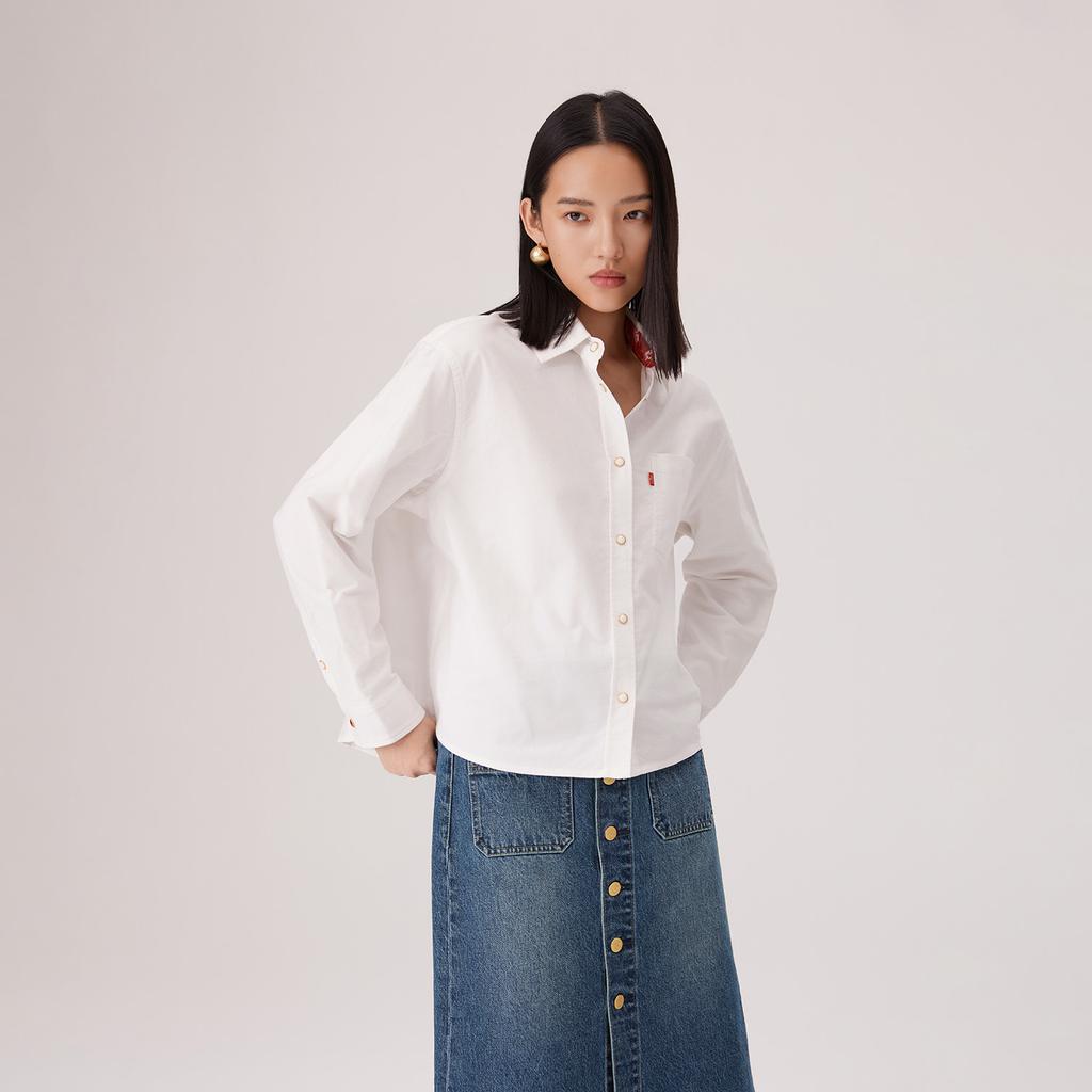Levis Relaxed Comfortable Versatile Simple Shirt Women Tops 006Q7-0000