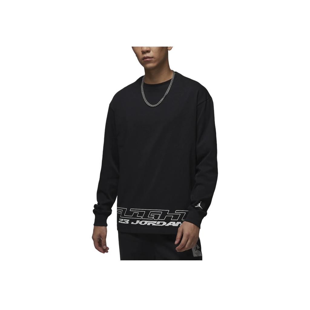 Jordan MVP Comfortable Skin-Friendly Soft Long Sleeve T-Shirt Men Tops Black Sail-White FZ1972010