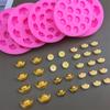 Simulation Yuanbao Kupfermünze Serie Silikonform Kuchen Schokolade Brot Gebäck Kekse Süßigkeiten Gummibärchen Gelee Kerze Backwerkzeuge