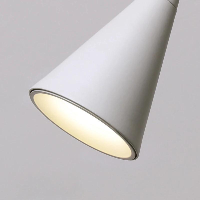 Danish Designer Hourglass Chandelier Bedroom Bedside Restaurant Simplicity Pendant Lamp Black Conical Room Decor LED Light