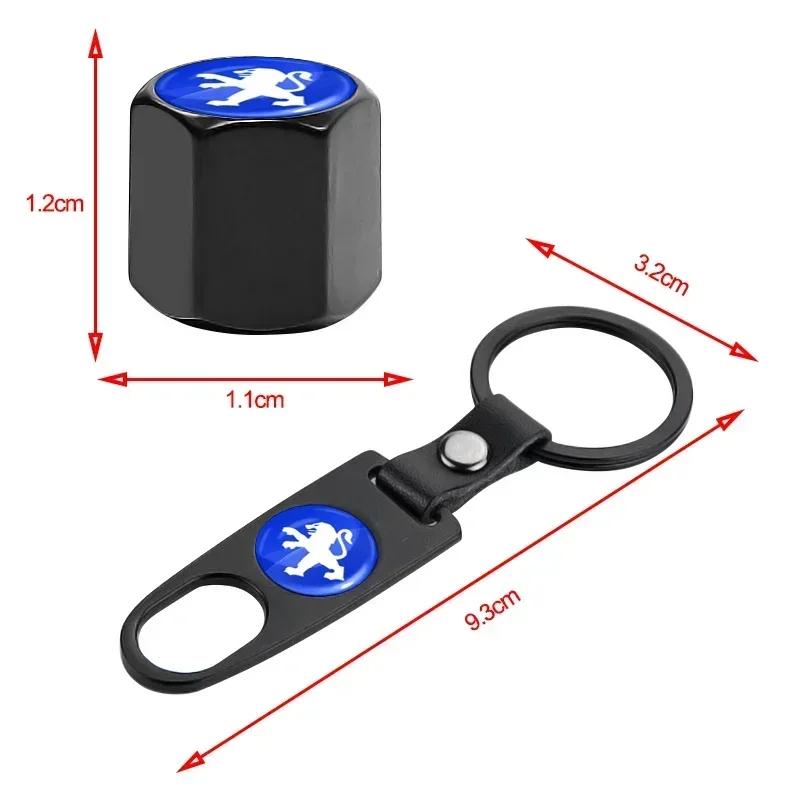Portachiavi Auto Tappo Valvola Pneumatico Styling Auto Per Peugeot 107 106 205 4008 301 206 307 308 3008 207 208 407 508 5008 2008 Accessori