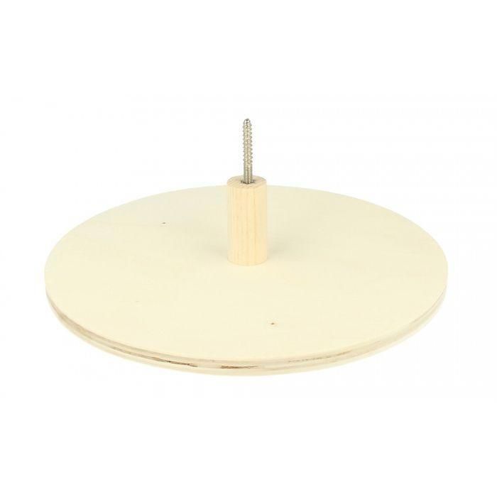 Patère - Artémio - Ronde - Bois - 20x5cm - Beige