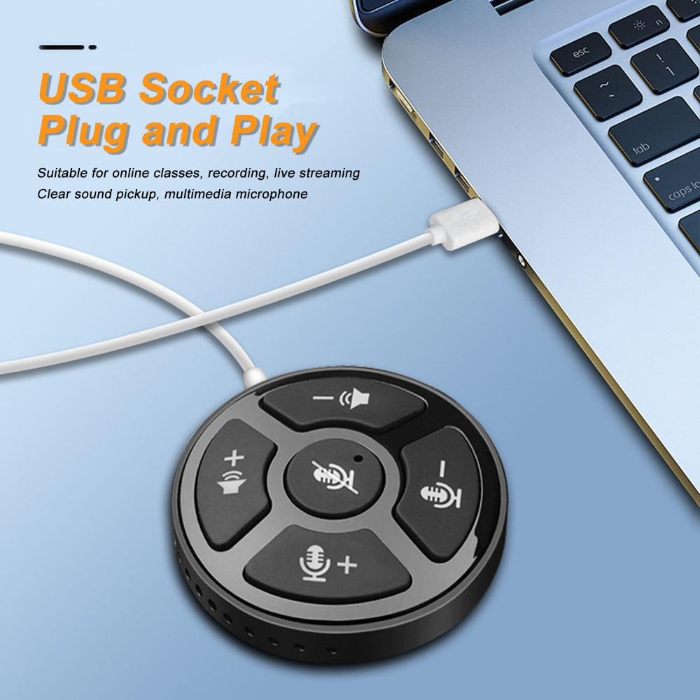 High-sensitivity Pickup USB Omnidirectional Mic Plug and Play Microphone Gaming