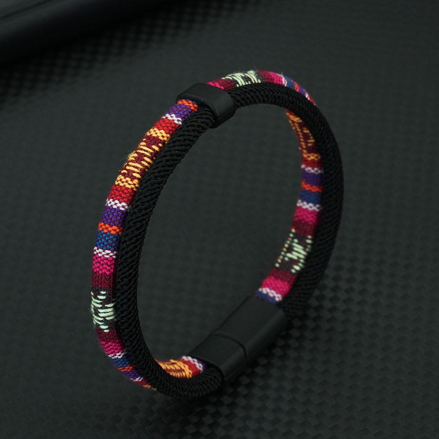 Stylish Tibetan Rope Bracelet Men 5 Colors Handmade Ethnic Wish Bangle Detachable Meditation Yoga Healing Fabric Braslet Pulsera