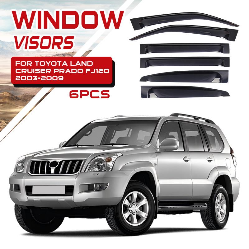 Дефлекторы боковых окон Toyota Prado Land Cruiser LC300/LC200/LC250: Накладки на брови и солнцезащитные козырьки для автомобильных окон