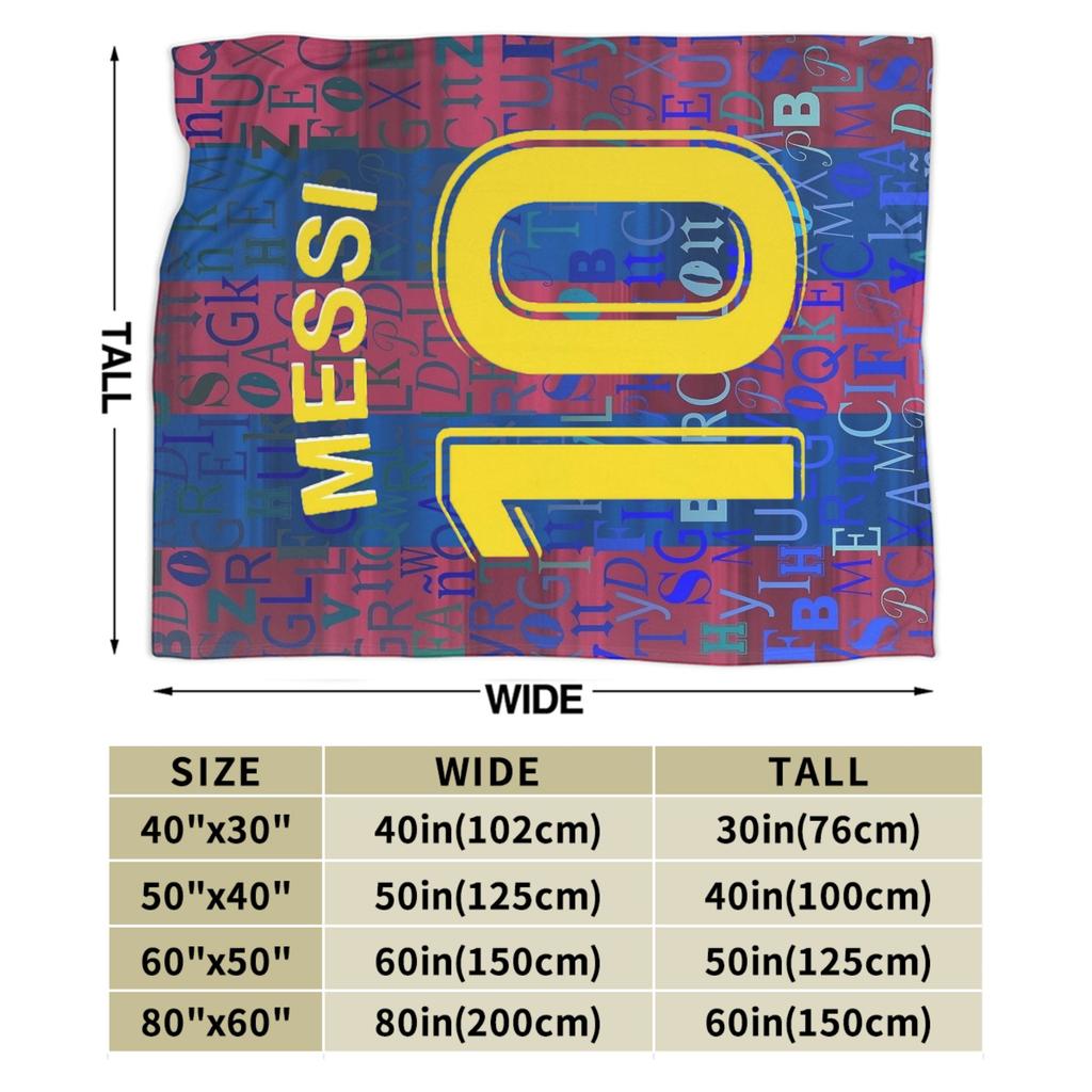 Argentina Numero 10 Calcio Calcio Coperta di Flanella Messied Fantastica Coperta da Divano per Casa Hotel Divano 150*125cm Copriletto