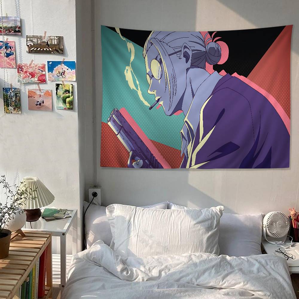 SSakamoto Days Anime Printed Large Wall Tapestry Indian Buddha Wall Decoration Witchcraft Bohemian Hippie Decor Blanket