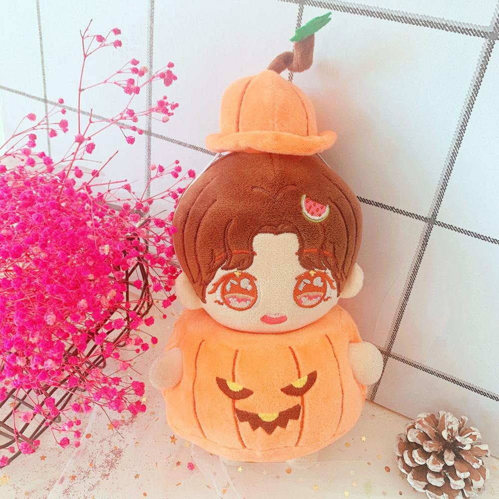 Rochie Păpușă de Bumbac Set Haine Dovleac Portocaliu Haine de Pluș pentru Păpuși Accesorii pentru Păpuși