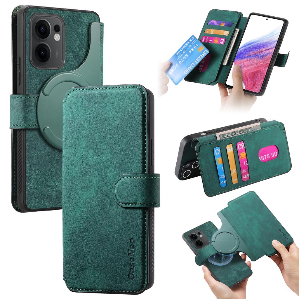 For Oppo Reno13 F 5G Magnetic Case CASENEO Detachable Leather Phone Wallet Cover