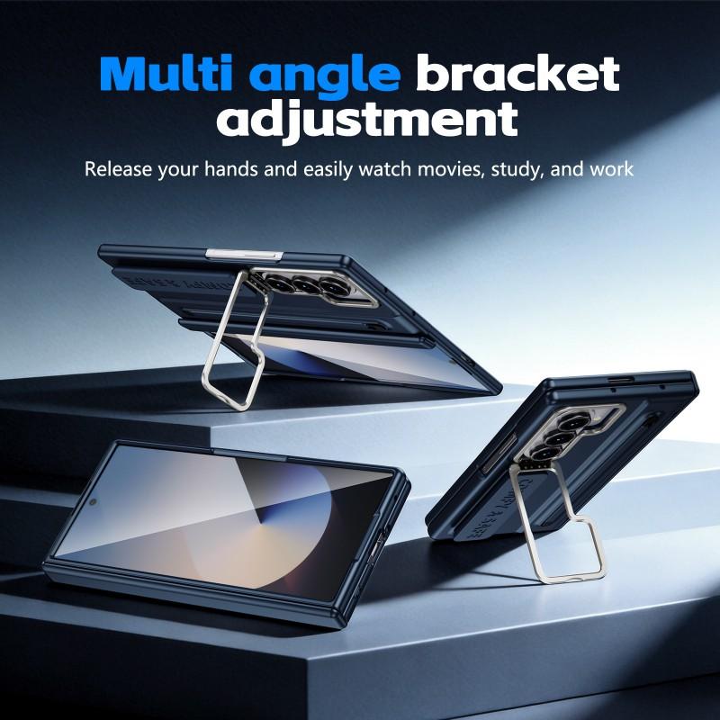 Magnetic Full Coverage Phone Case With Kickstand Galaxy Z Fold 8 Ultra Fold6 Fold4 PC Hard Shell Protective Cover