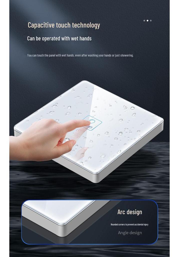 Zhengshang C8 Graffiti EU Smart WiFi Touch Switch with Voice Control for Alexa & Google.