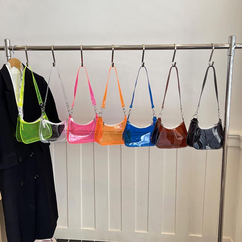 Korean Jelly Bag: Transparent PVC, Stylish Single Shoulder Bag, Trendy Ins Style, Small Square Design for Women