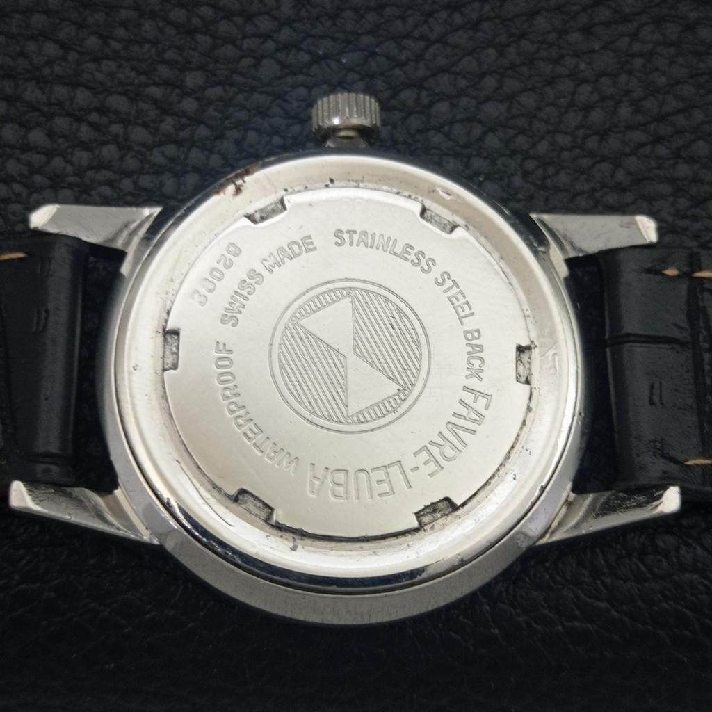 HAND-WINDING VINTAGE FAVRE LEUBA 253 SWISS MENS ORIGINAL DIAL WATCH a703832-1
