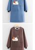 Fashionable Cartoon Waterproof Long-Sleeved Kitchen Apron for Women
