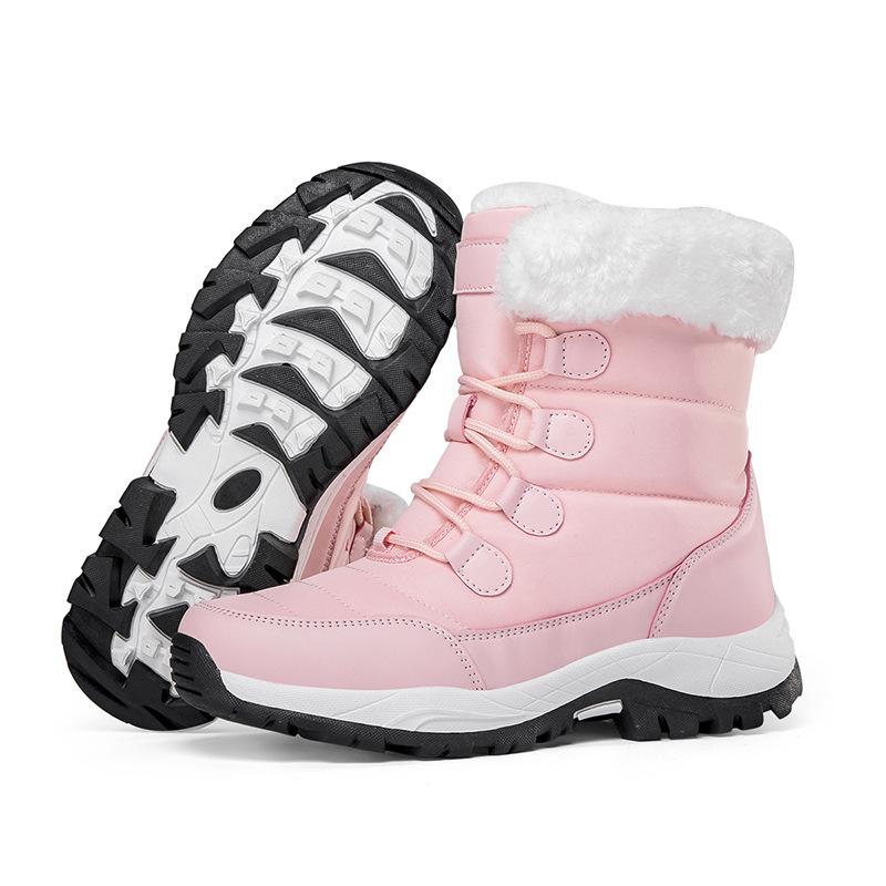 New winter velvet thickened warm and wear-resistant outdoor hiking shoes snow boots women's shoes high-top cotton shoes