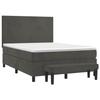 VidaXL Divan Bed and Mattress Dark Grey 140x200cm Velvet - Model 3137726