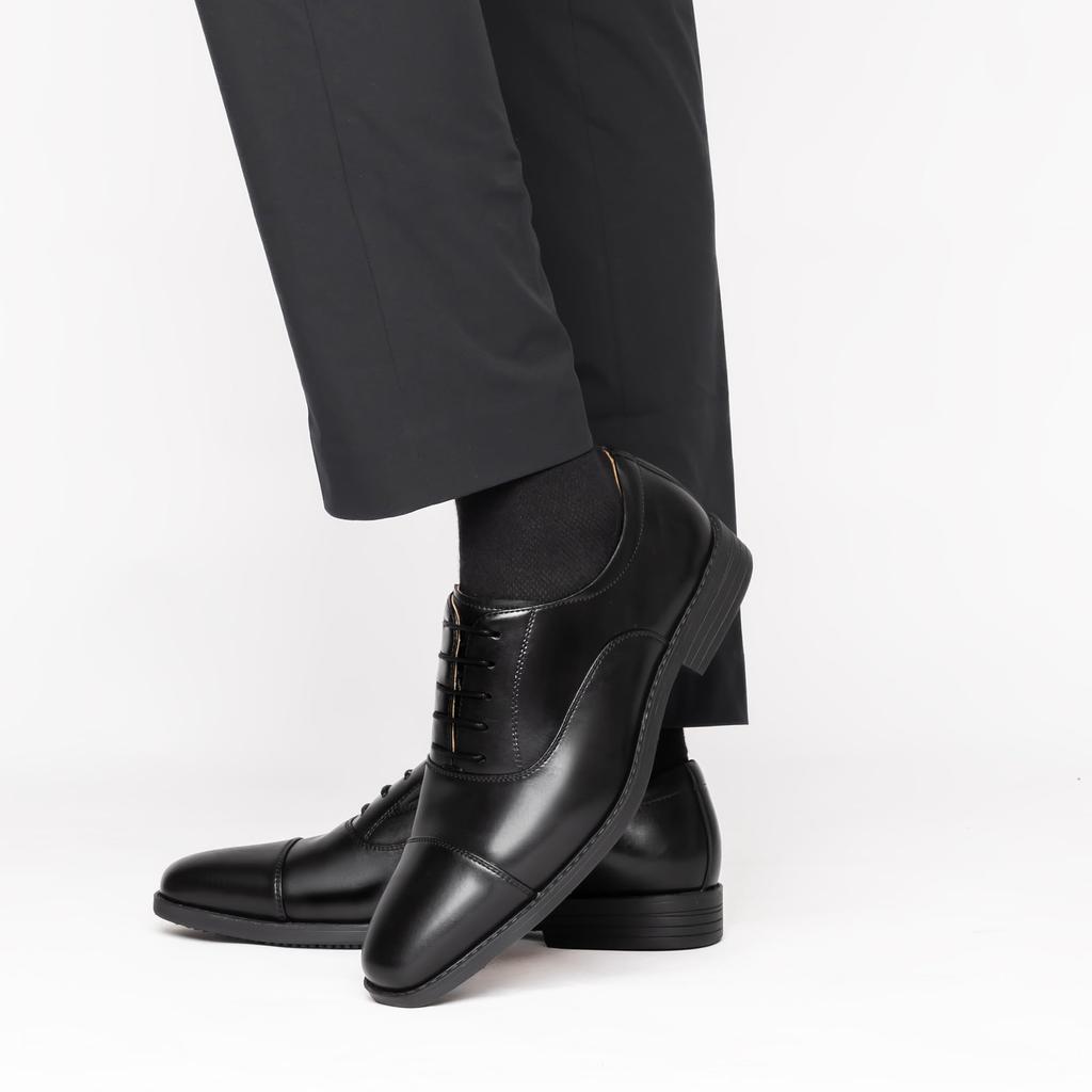 Foxsense Lightweight Leather Business and Comfortable for Dress Shoes with Inner and Formal Size Men's Shoes, Water-Repellent, Breathable, Walking.