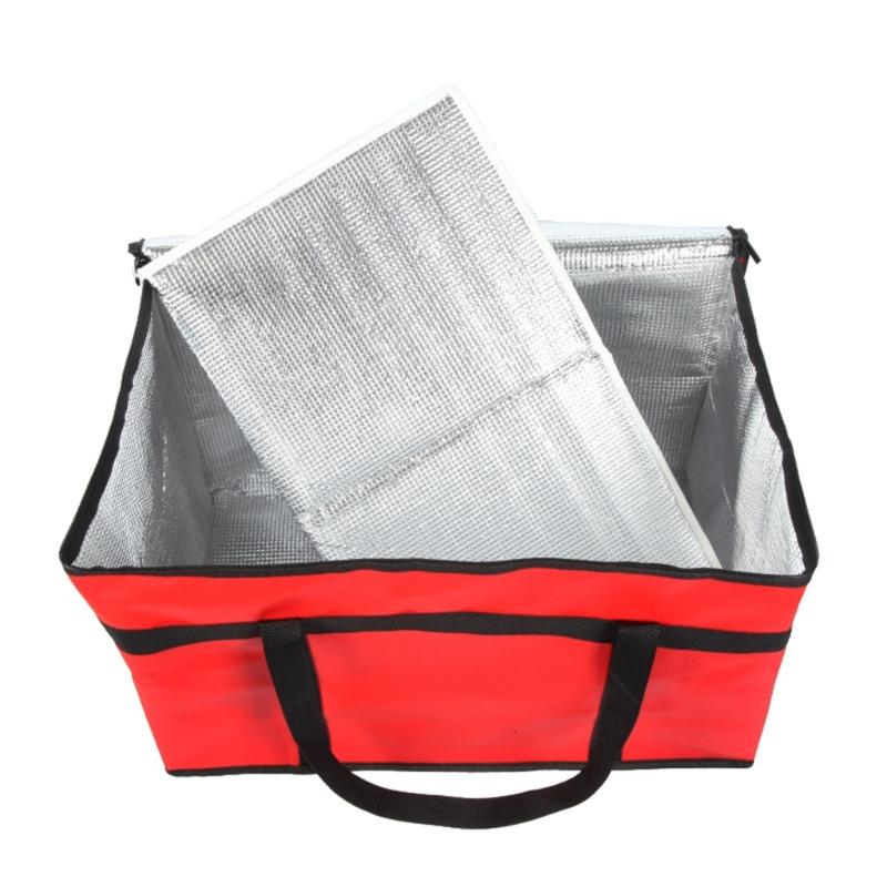 2PCs Heavy Type Insulated Pizza Delivery Bags With Thermals Insulation Waterproof Lining Keep Food Cold Hot Outdoor Event