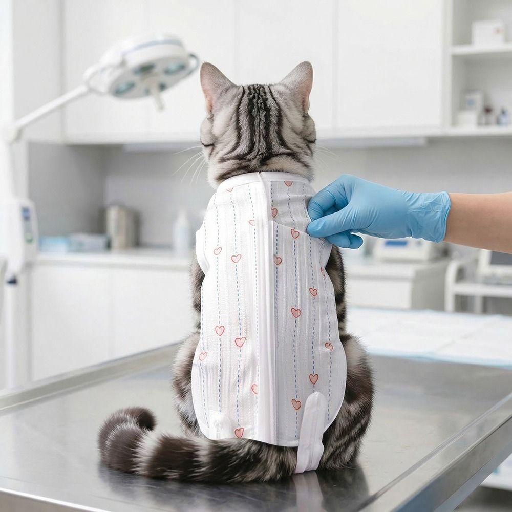 Soft Material Cat Recovery Clothes Breathable Fabric Cat Protective Vest  Weaning Period
